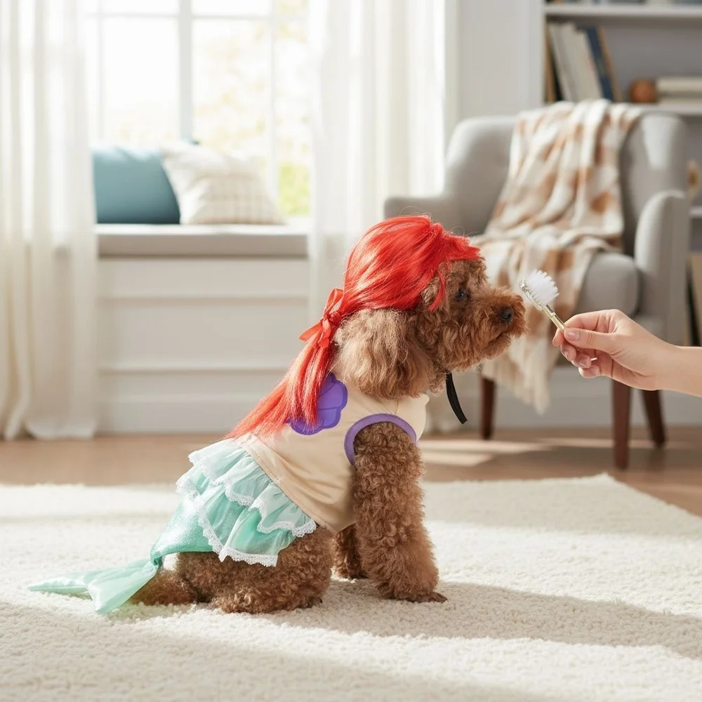 Disney Princess Ariel The Little Mermaid- SMALL Dog Halloween Costume - Picture 1 of 10